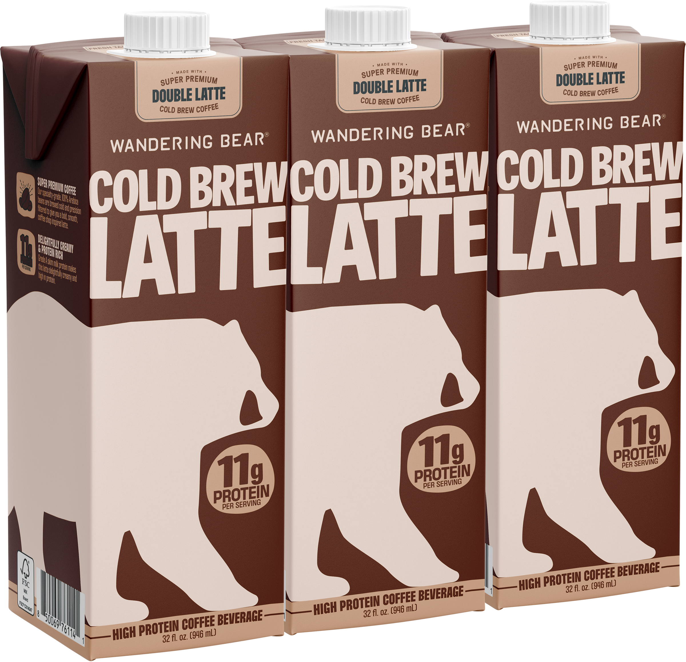 Double Latte (32oz Cartons) - Wandering Bear Coffee