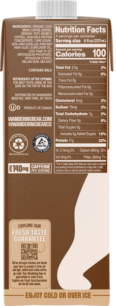 Extra Strong Black Organic Cold Brew Cartons (32 oz)