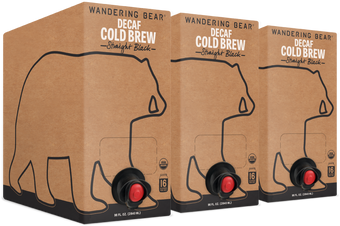 Cold Brew On Tap (3 Boxes 96oz) - Decaf Black