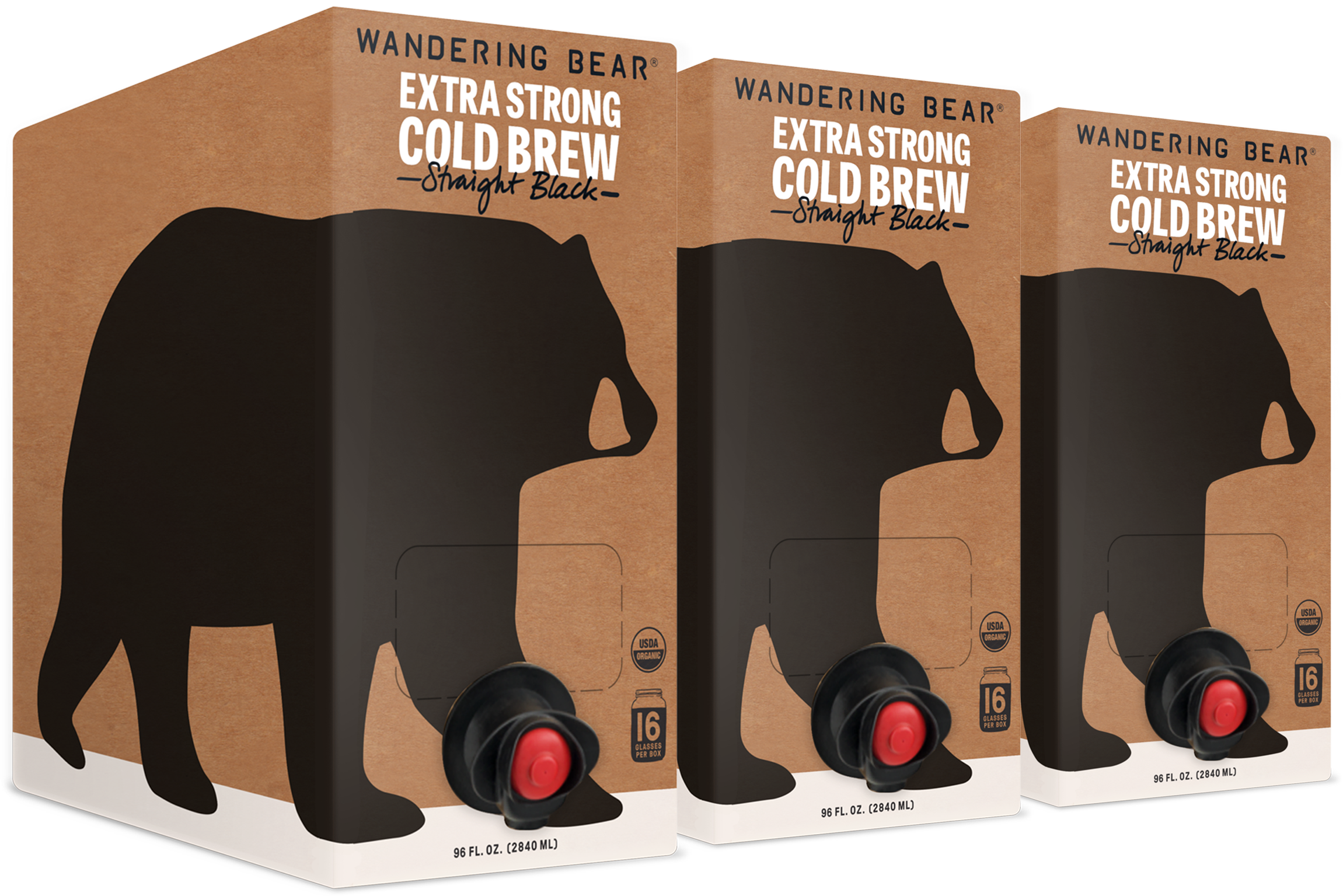 Cold Brew On Tap (3 Boxes 96oz) - Wandering Bear Coffee