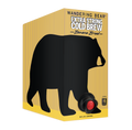 Angled view of Wandering Bear Extra Strong Cold Brew Banana Bread 96 fl oz box with black bear silhouette and front spout