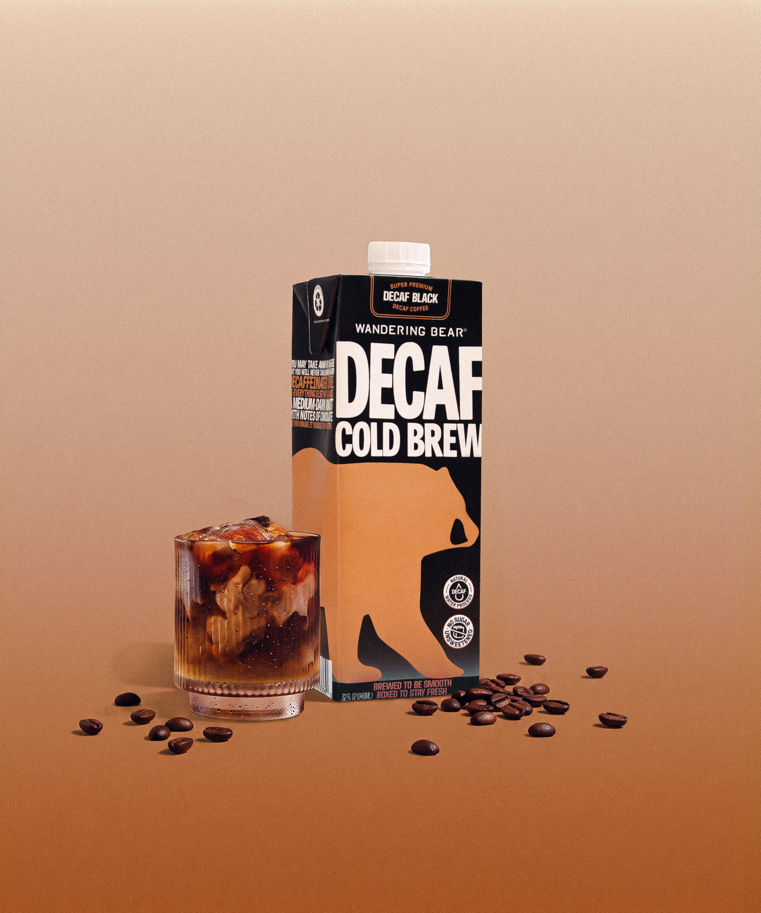 Cold Brew Coffee (32oz Cartons) - Decaf - Wandering Bear Coffee