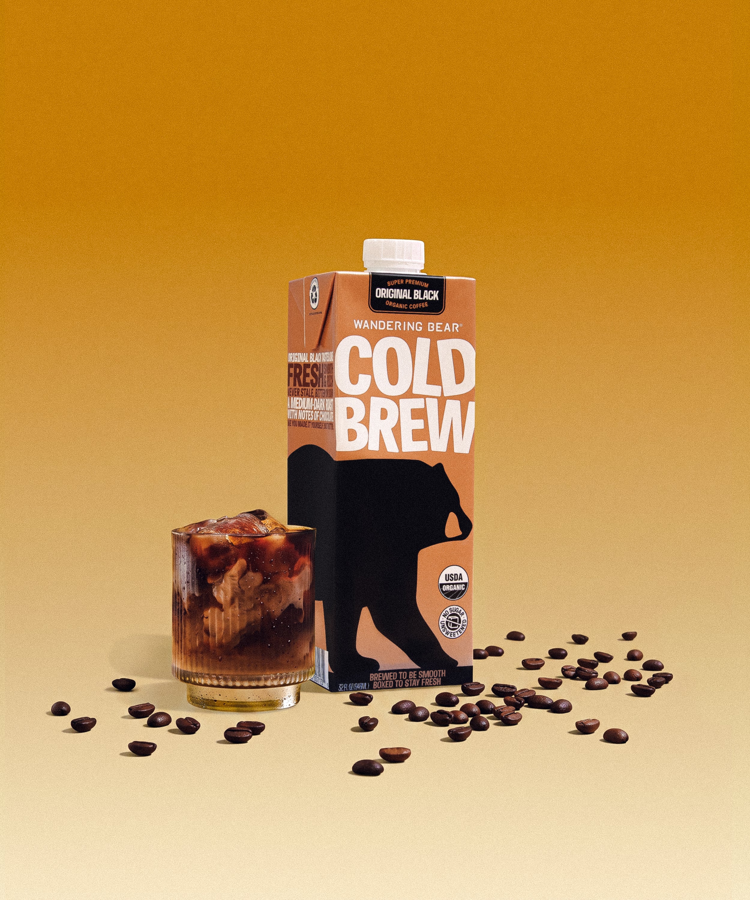 32oz Cold Brew Carton (Bundle Unit) - Mocha - Wandering Bear Coffee