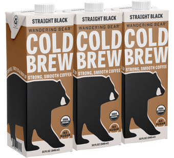 Cold Brew Coffee Single Flavor 3-Packs (3 x 32oz cartons)