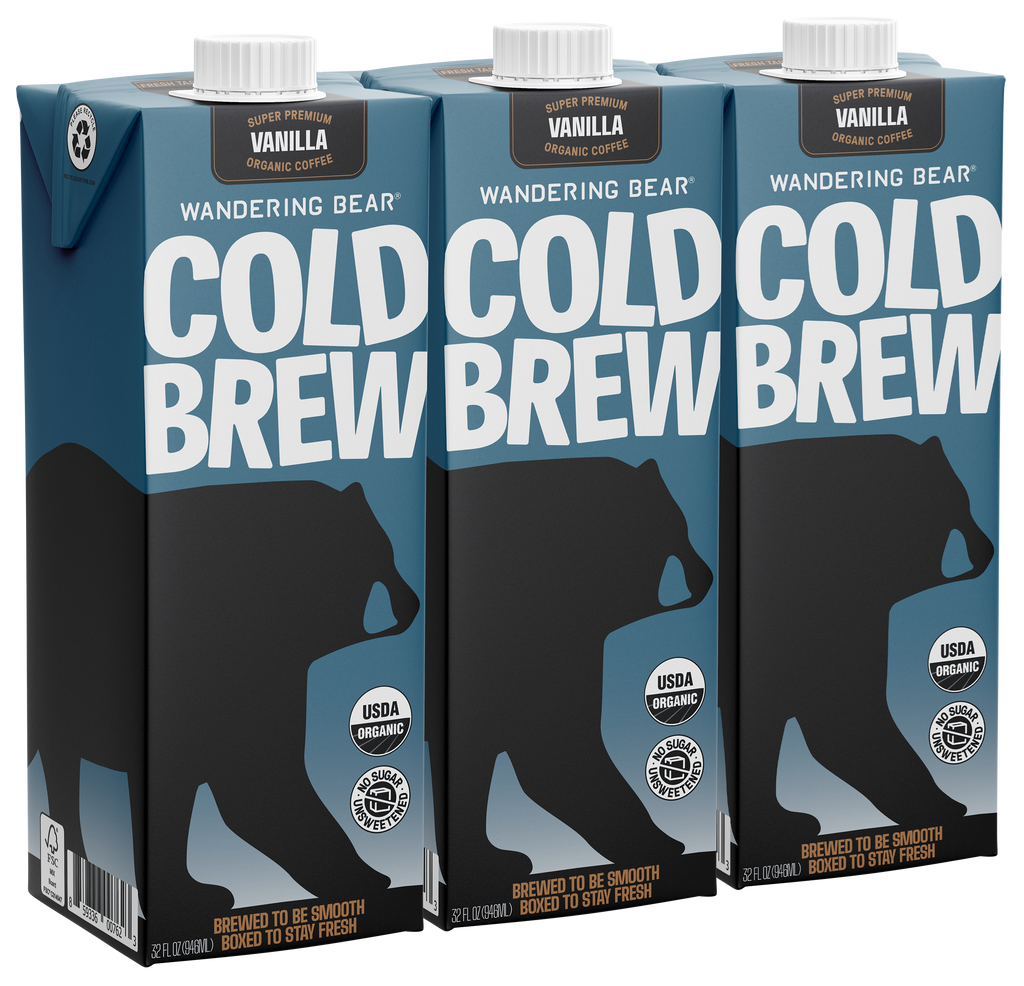 Extra Strong Black Organic Cold Brew Cartons (32 oz)