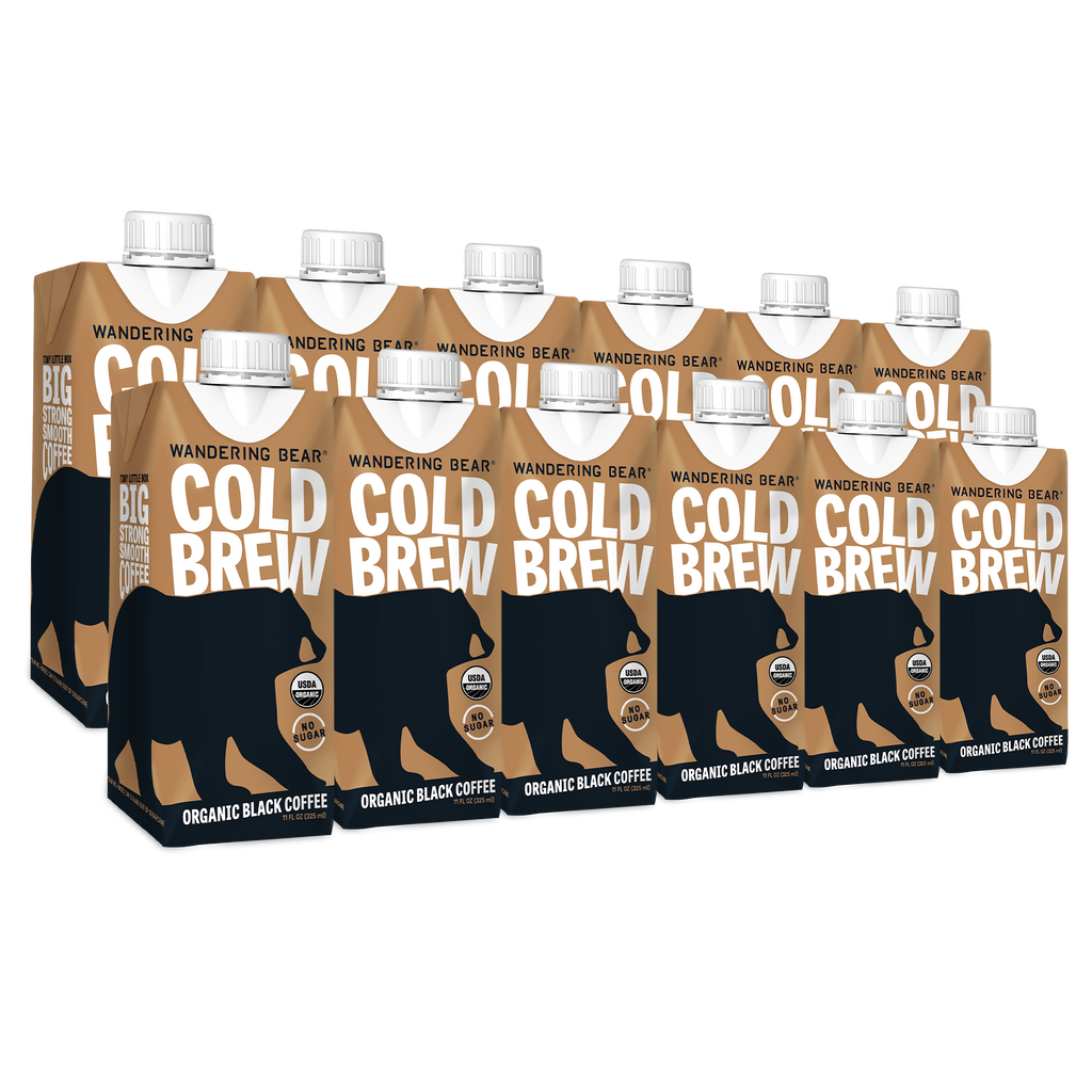 Single Serve Cold Brew Coffee (12 Cartons 11oz) - Straight Black