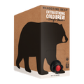 Three-quarter view of 96 oz bag-in-box Extra Strong Cold Brew (Straight Black) showing front tap and 'Extra Strong Cold Brew' label