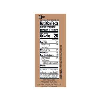 Single Serve Cold Brew Coffee (12 Cartons 11oz) - Straight Black