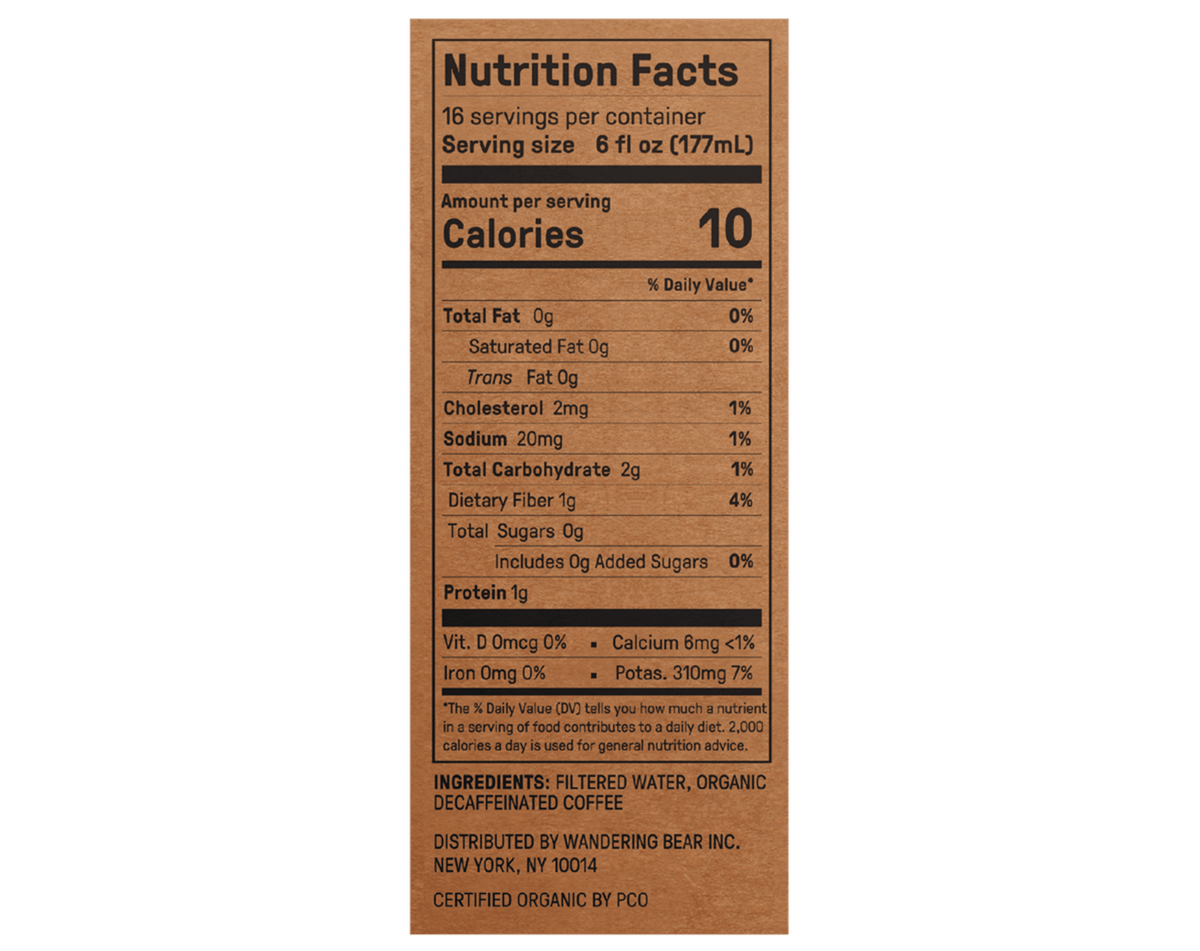 Cold Brew On Tap (3 Boxes 96oz) - Decaf Black